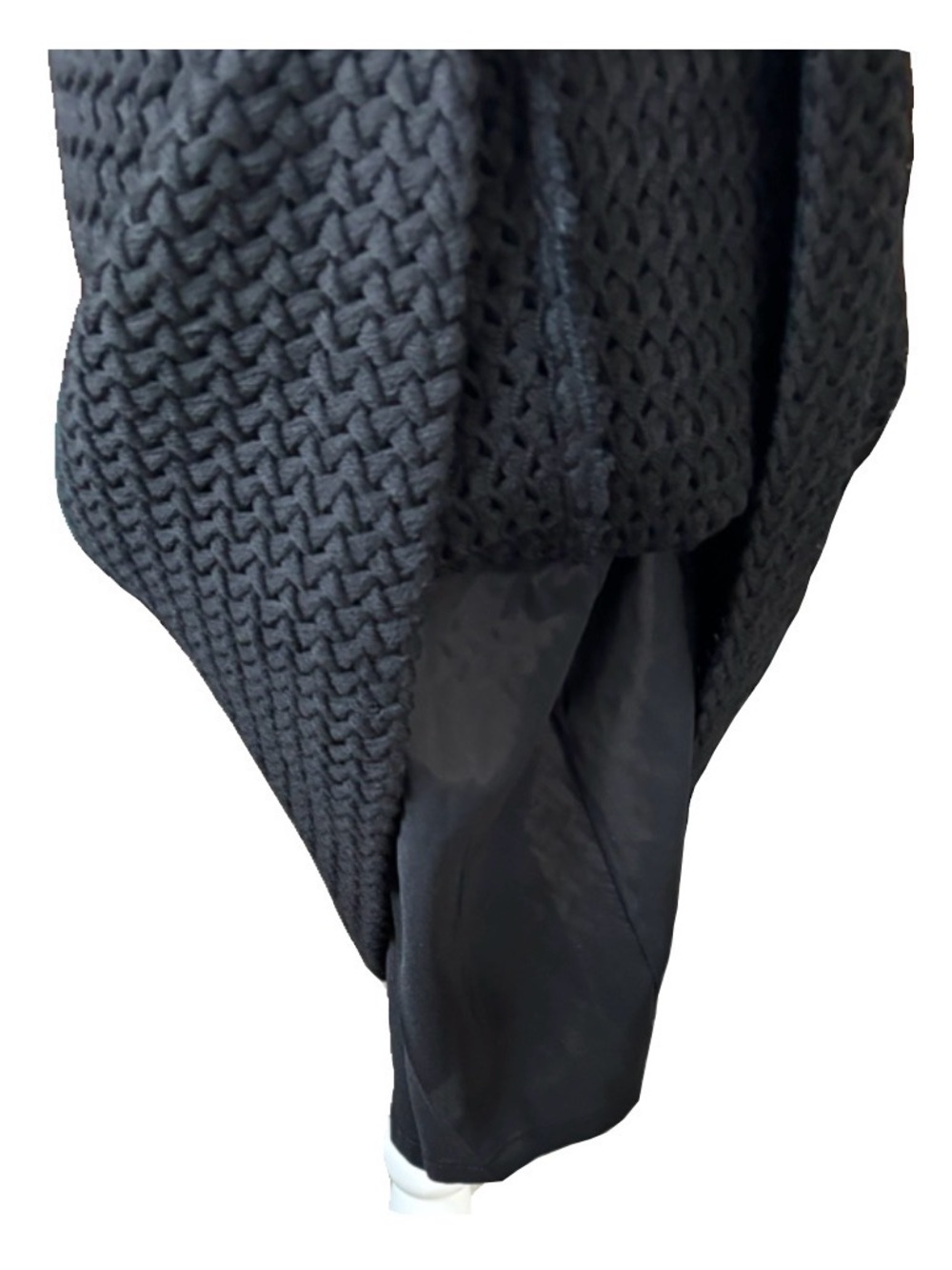 Piazza Sempione Made In Italy 100% Wool Basketweave Textured A-Line Skirt IT 40 - Picture 4 of 10